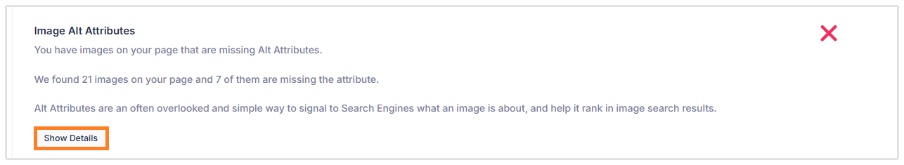 Kontrol detaljeindstilling